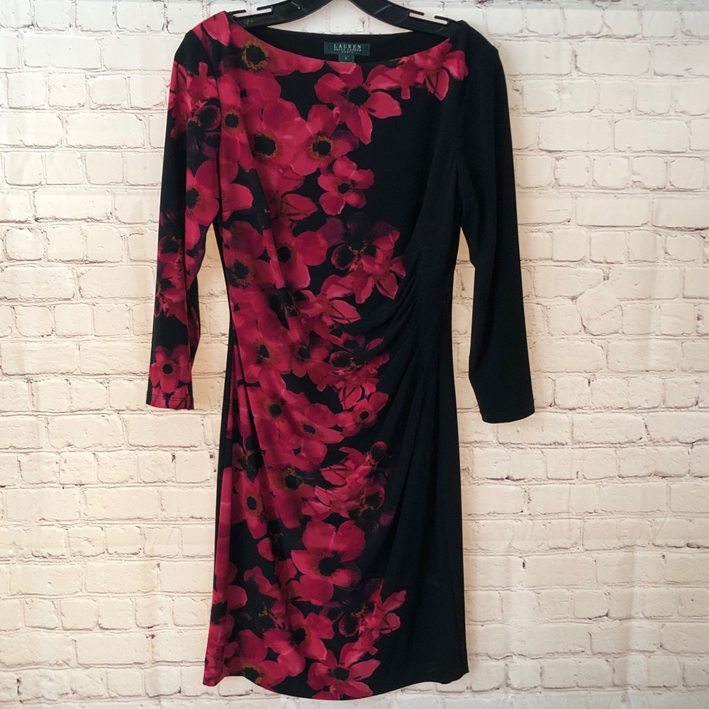 Ralph Lauren Black and Fuchsia with Side Gather 6